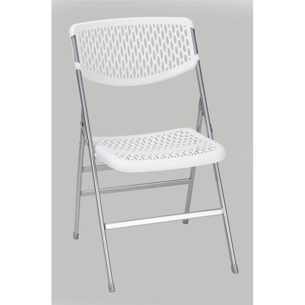 Bridgeport Folding Chair, Resin Mesh Back And Seat, White Color, PK4 C863BP60WHP4E - main